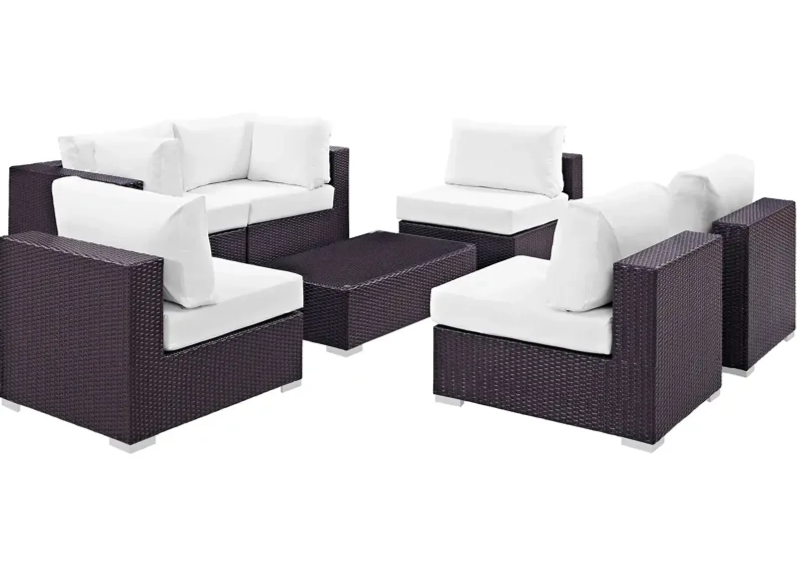 Convene 7 Piece Outdoor Patio Sectional Set