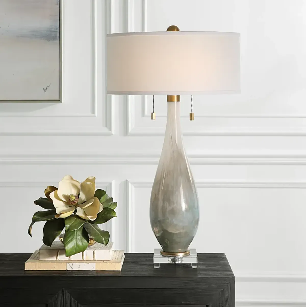 Cardoni Bronze Glass Table Lamp