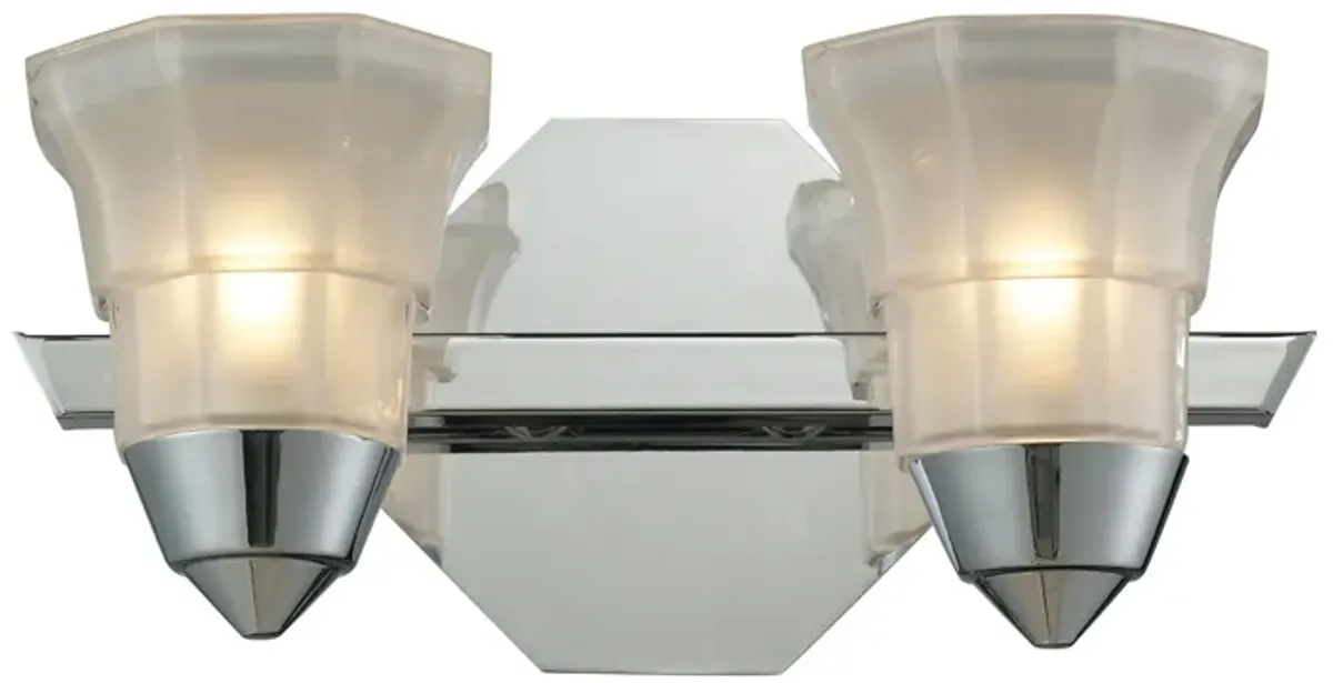 2-Light Bath Bar in Polished Chrome