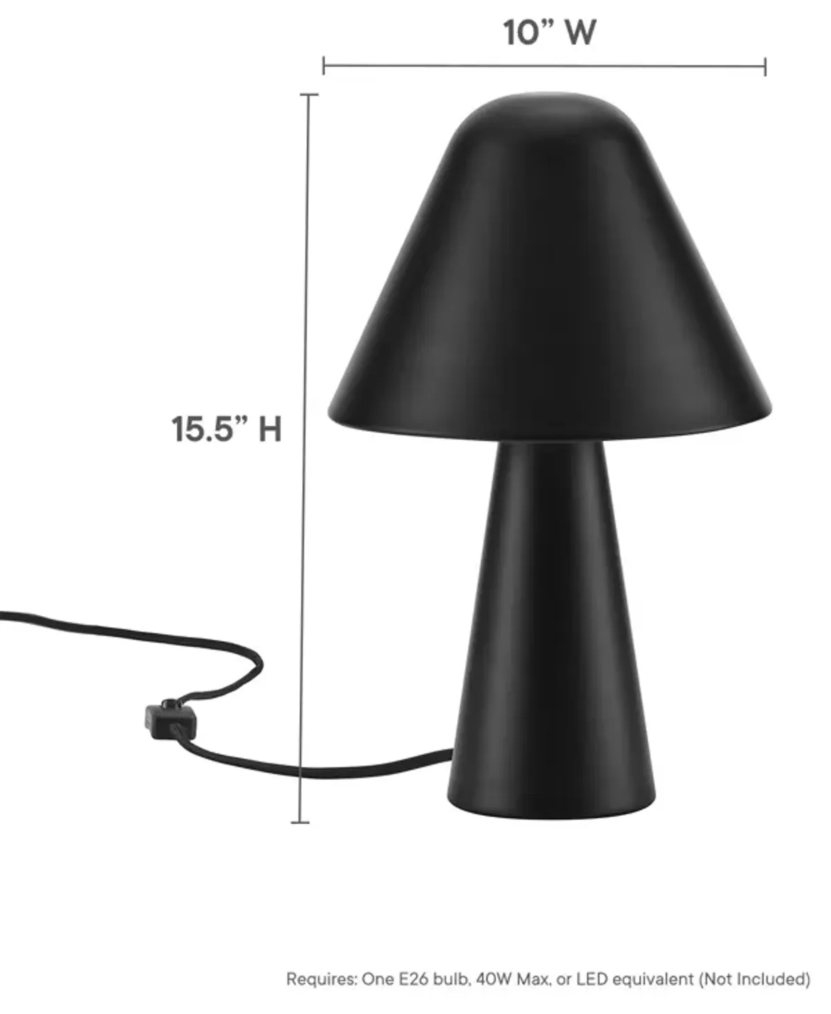 Jovial Metal Mushroom Table Lamp