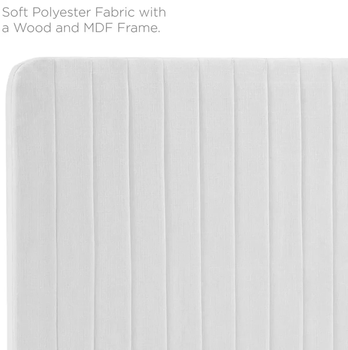 Milenna Channel Tufted Upholstered Fabric King/California King Headboard