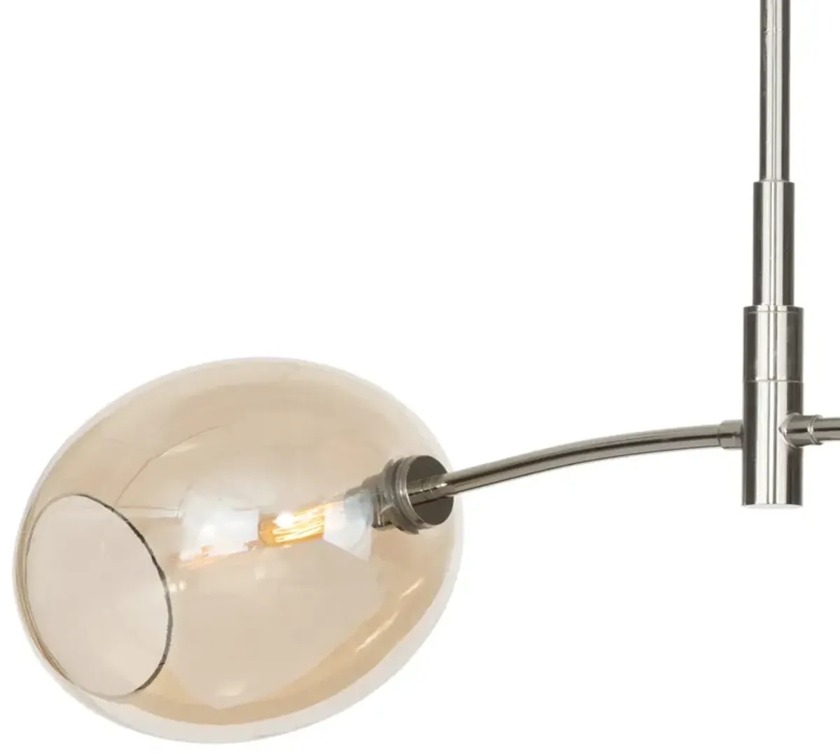 Artemis Pendant Double (Polished Nickel with Champagne Glass)