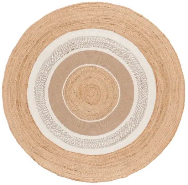 NATURAL FIBER Hand Woven 4' x 4' Round area rug