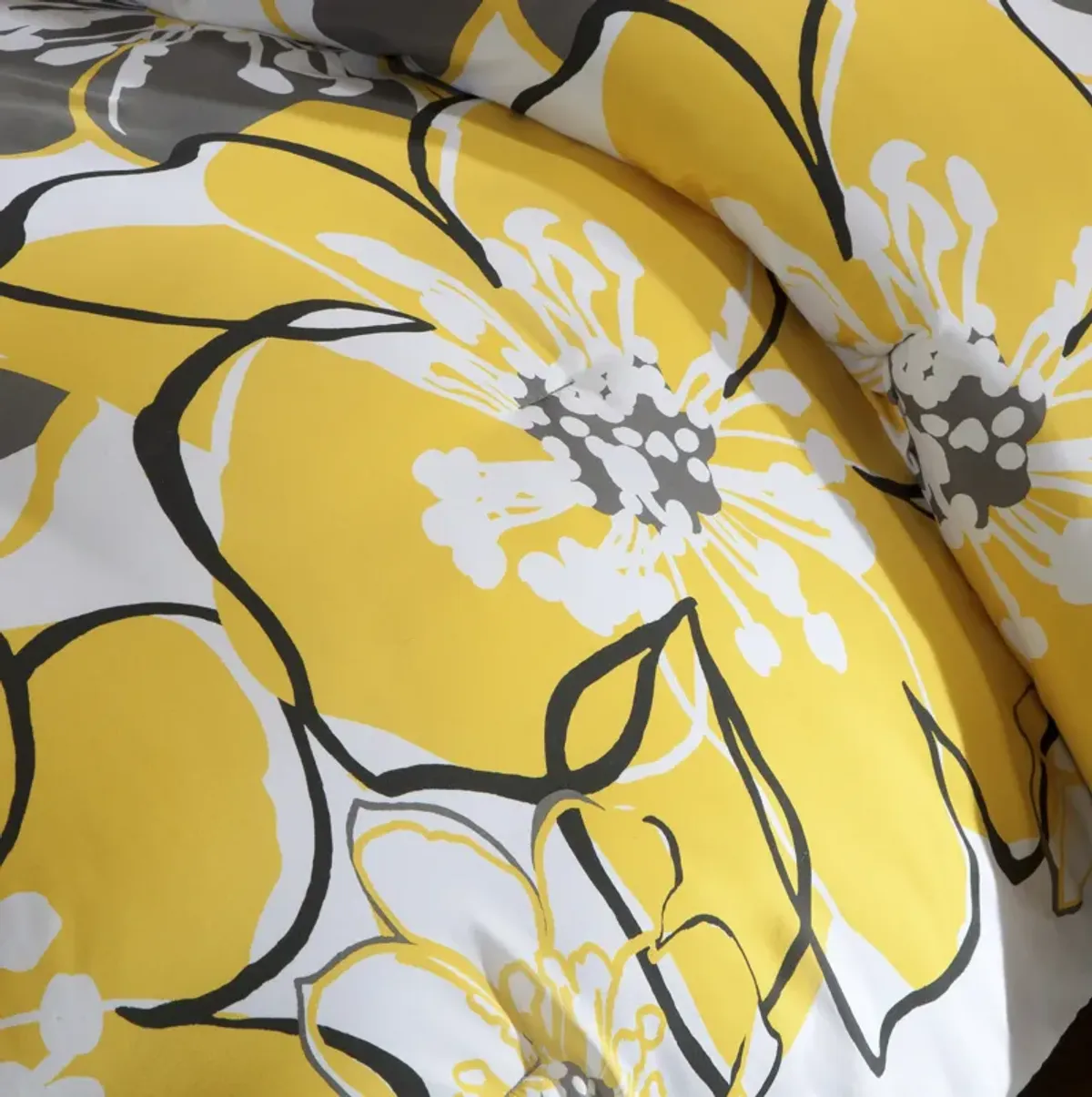 Mi Zone Allison Yellow Floral Comforter Set