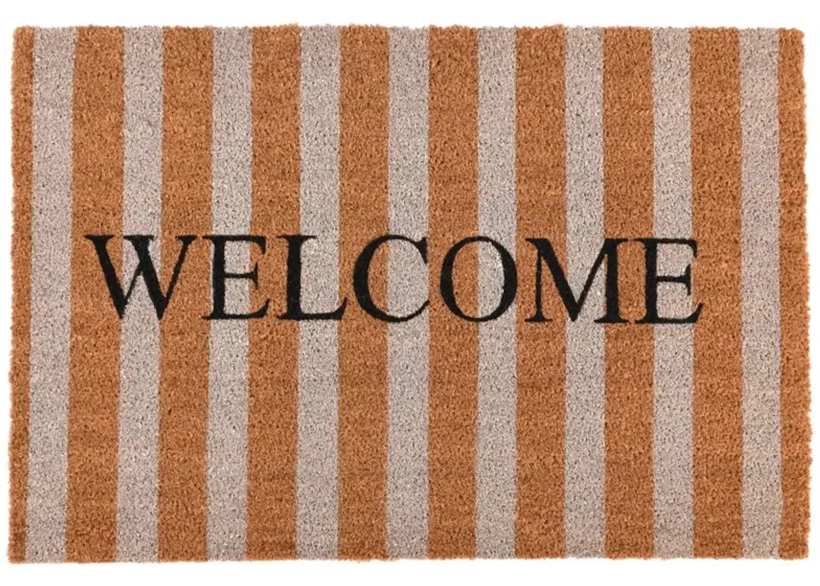 Doormat Striped Welcome Natural 