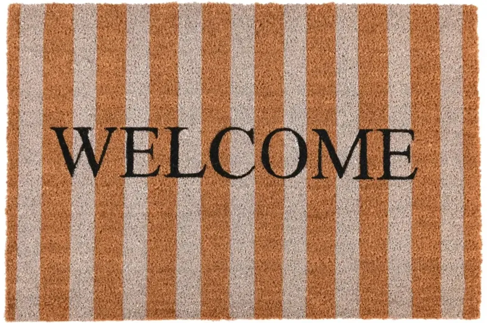 Doormat Striped Welcome Natural 