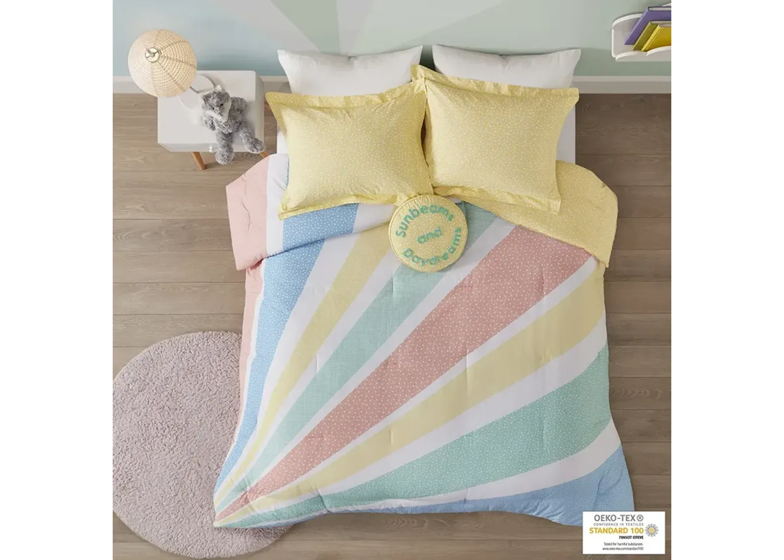 Urban Habitat Kids Rory Yellow Rainbow Sunburst Reversible Cotton Comforter Set