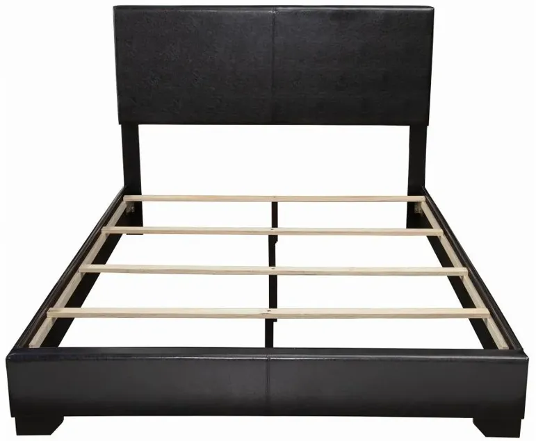 Conner Queen Upholstered Panel Bed Black