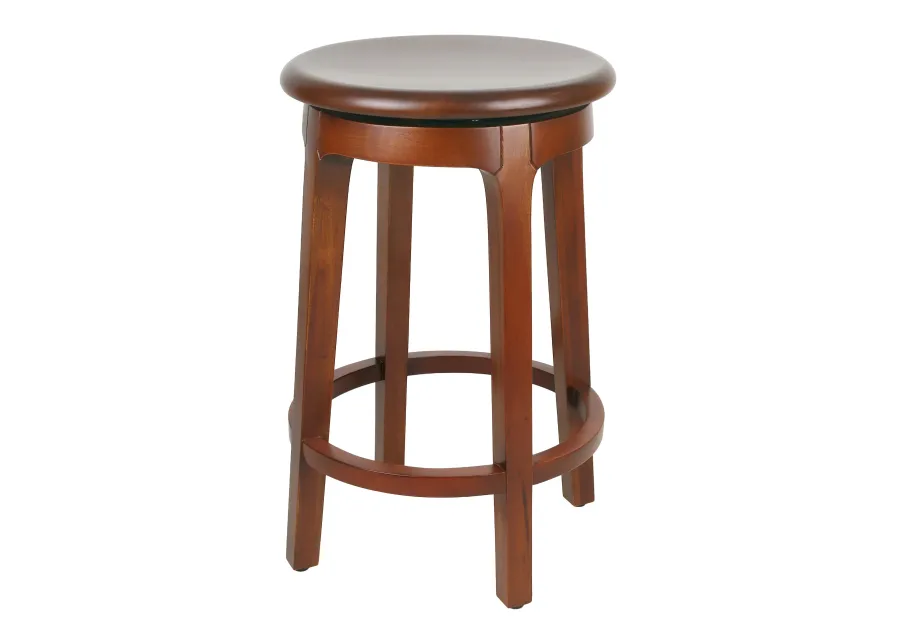 Foxy Mahogany Swivel Counter Stool, Cinnamon Brown