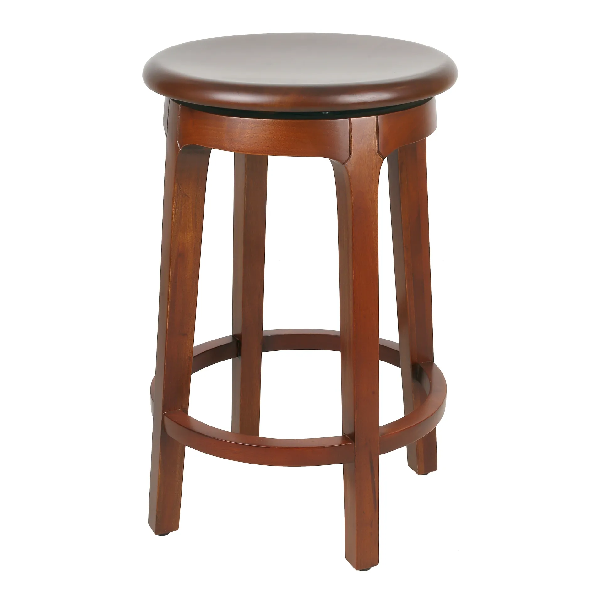 Foxy Mahogany Swivel Counter Stool, Cinnamon Brown