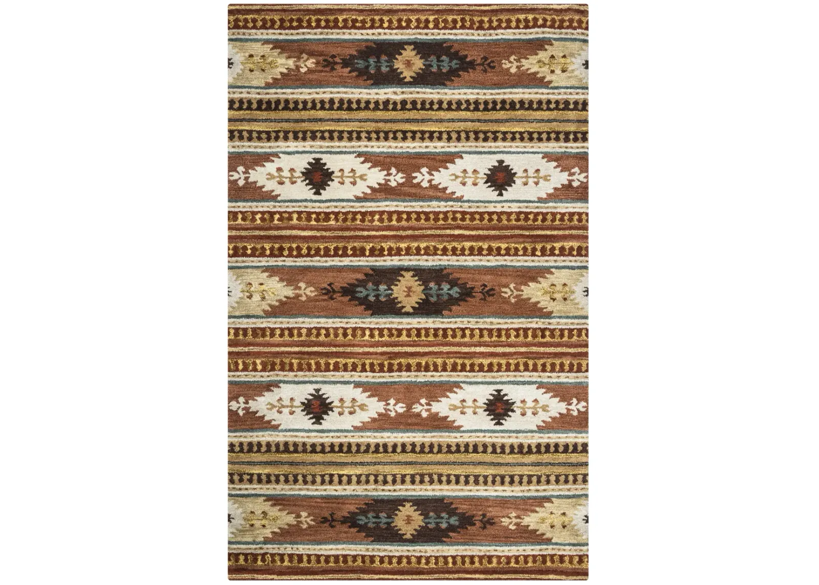 Southwest Rust Southwest/Tribal Wool 3' x 5' Rectangle Rug