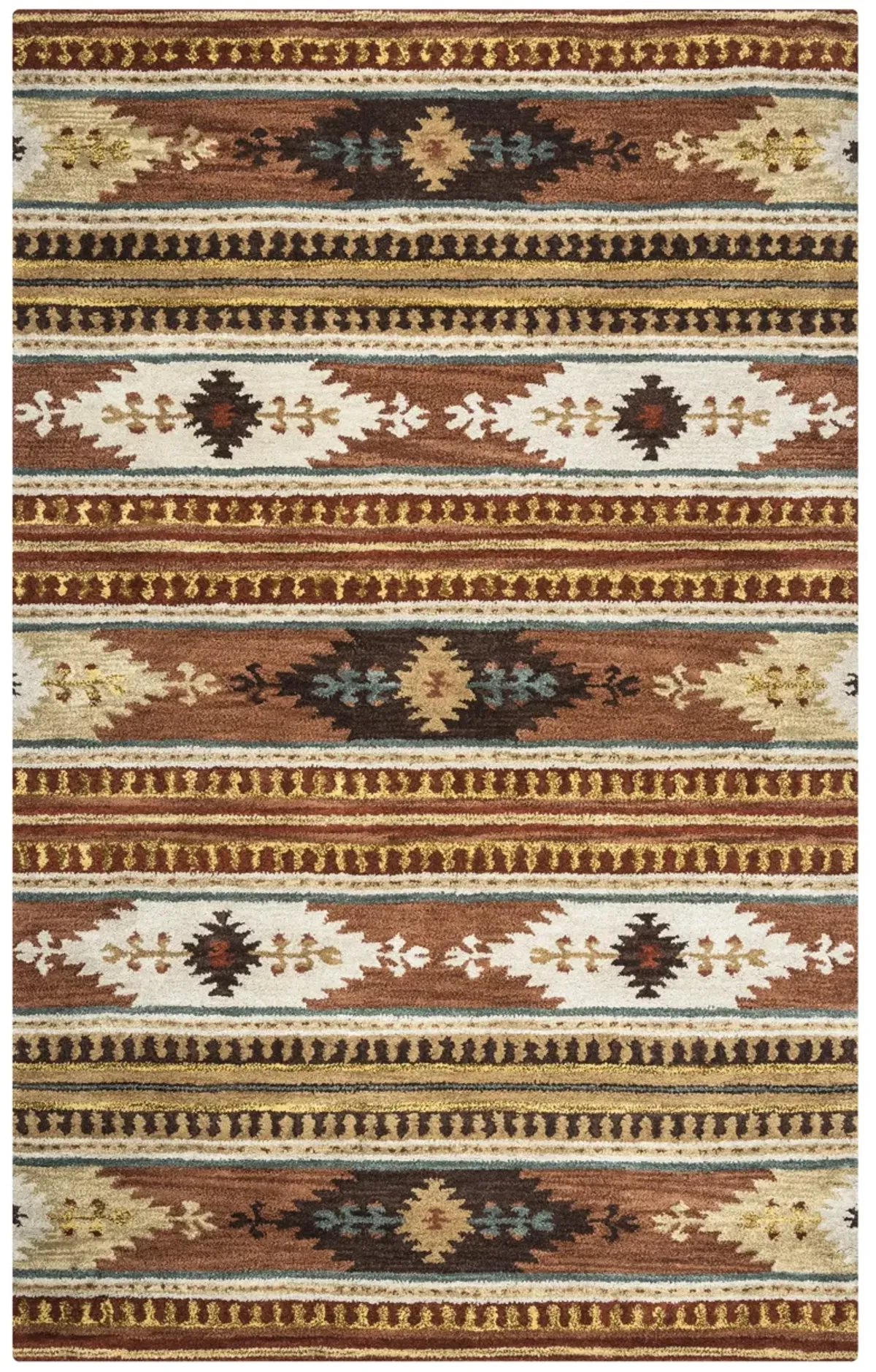 Southwest Rust Southwest/Tribal Wool 3' x 5' Rectangle Rug