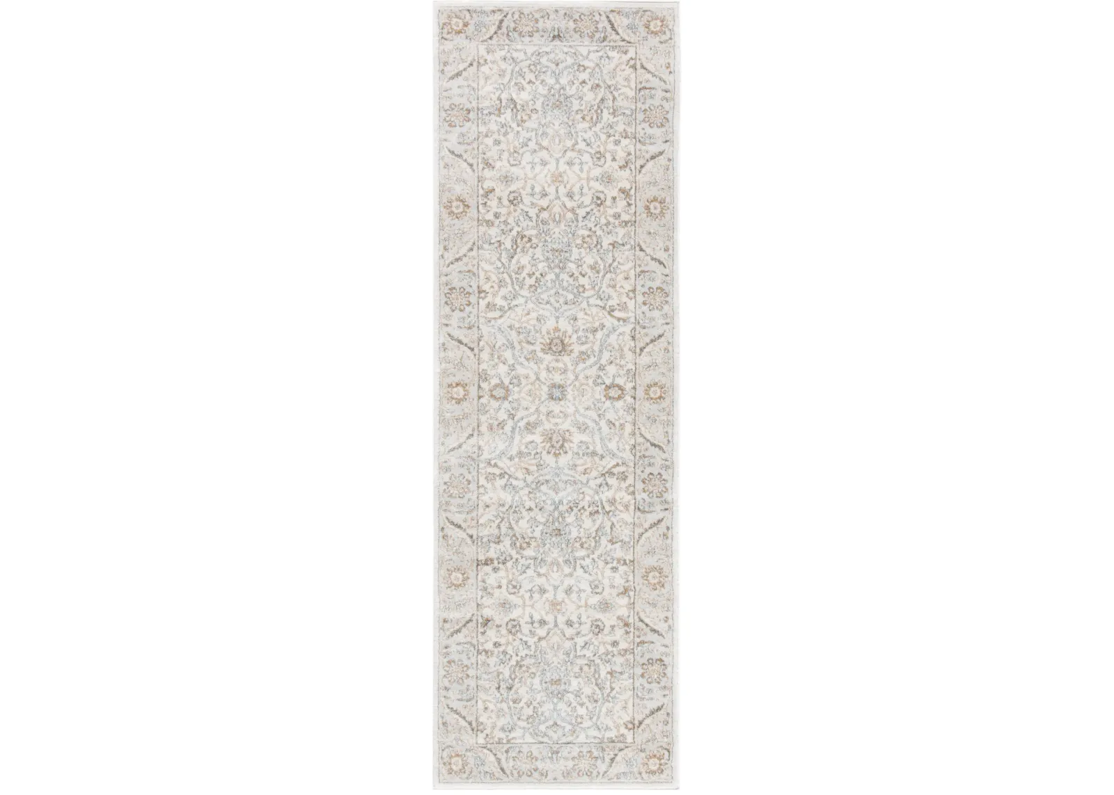 ISABELLA 912 CREAM  2'-2' x 17' Runner Rug