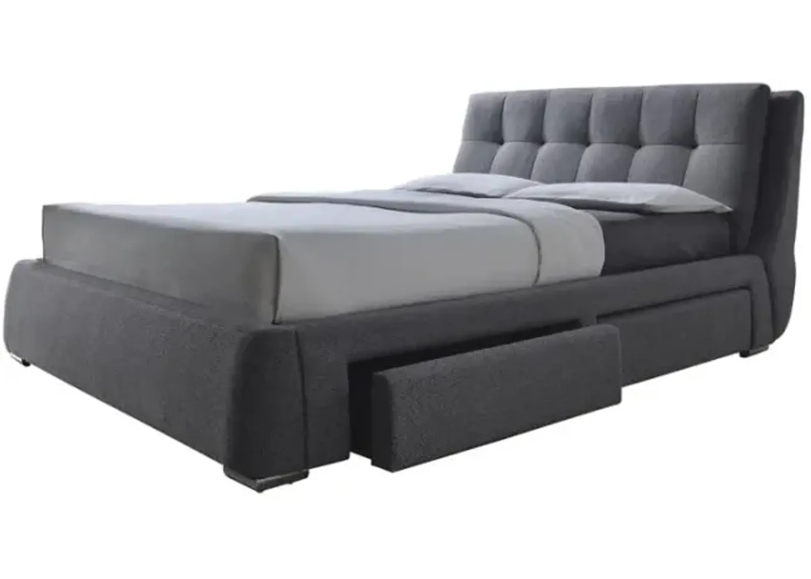 Fenbrook California King Tufted Upholstered Storage Bed Grey