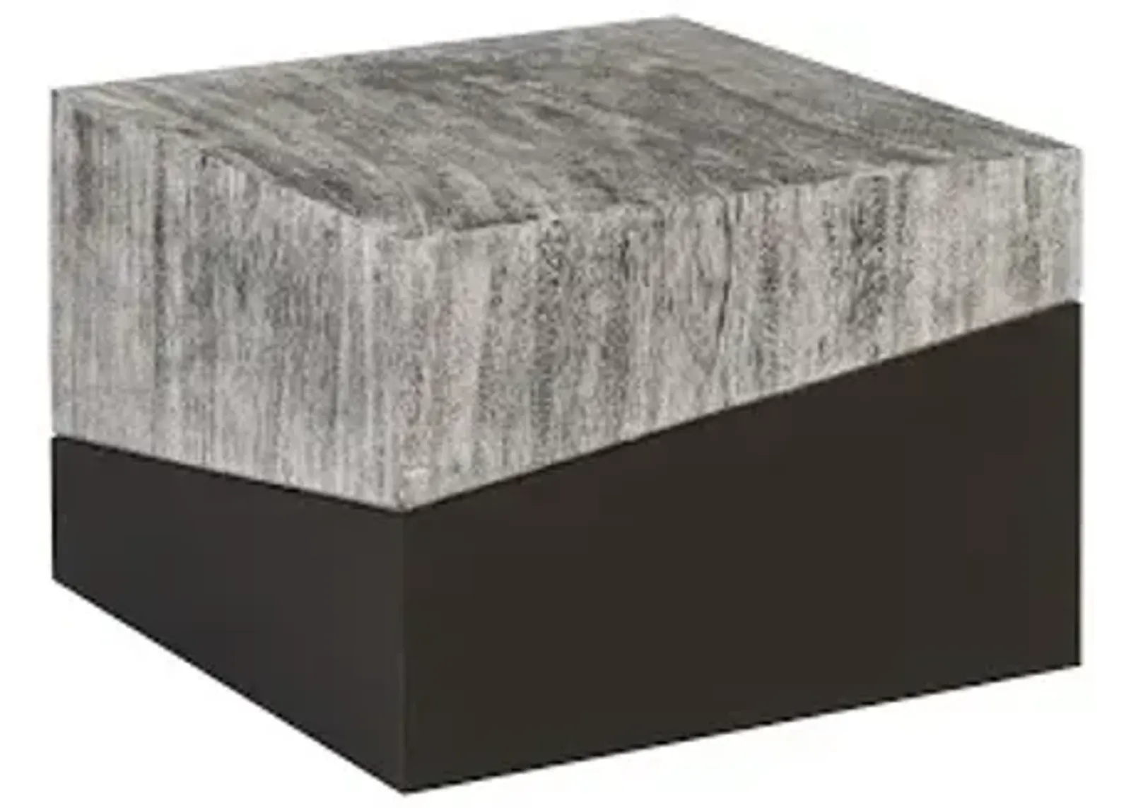 geometry small coffee table, gray stone