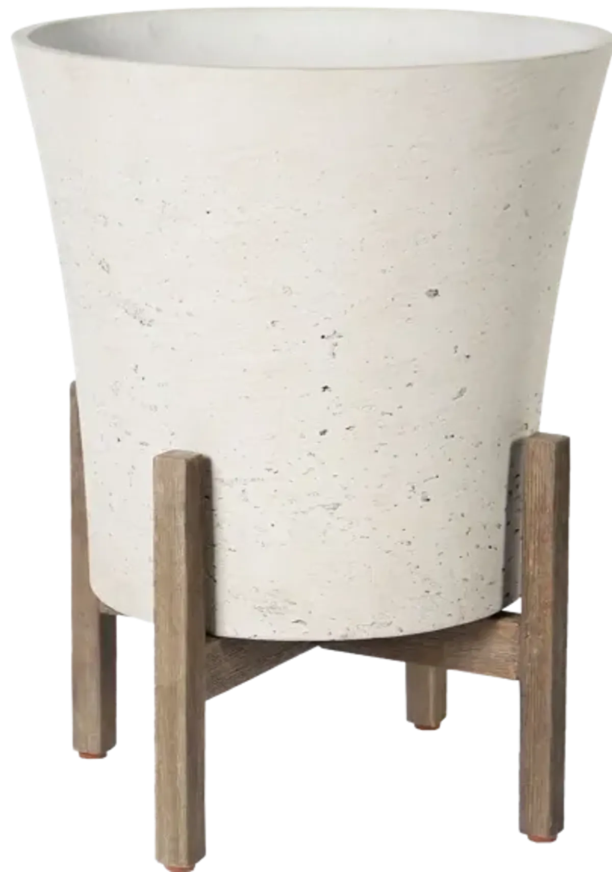 Patio Tapered Large Standing Pot - White Wash