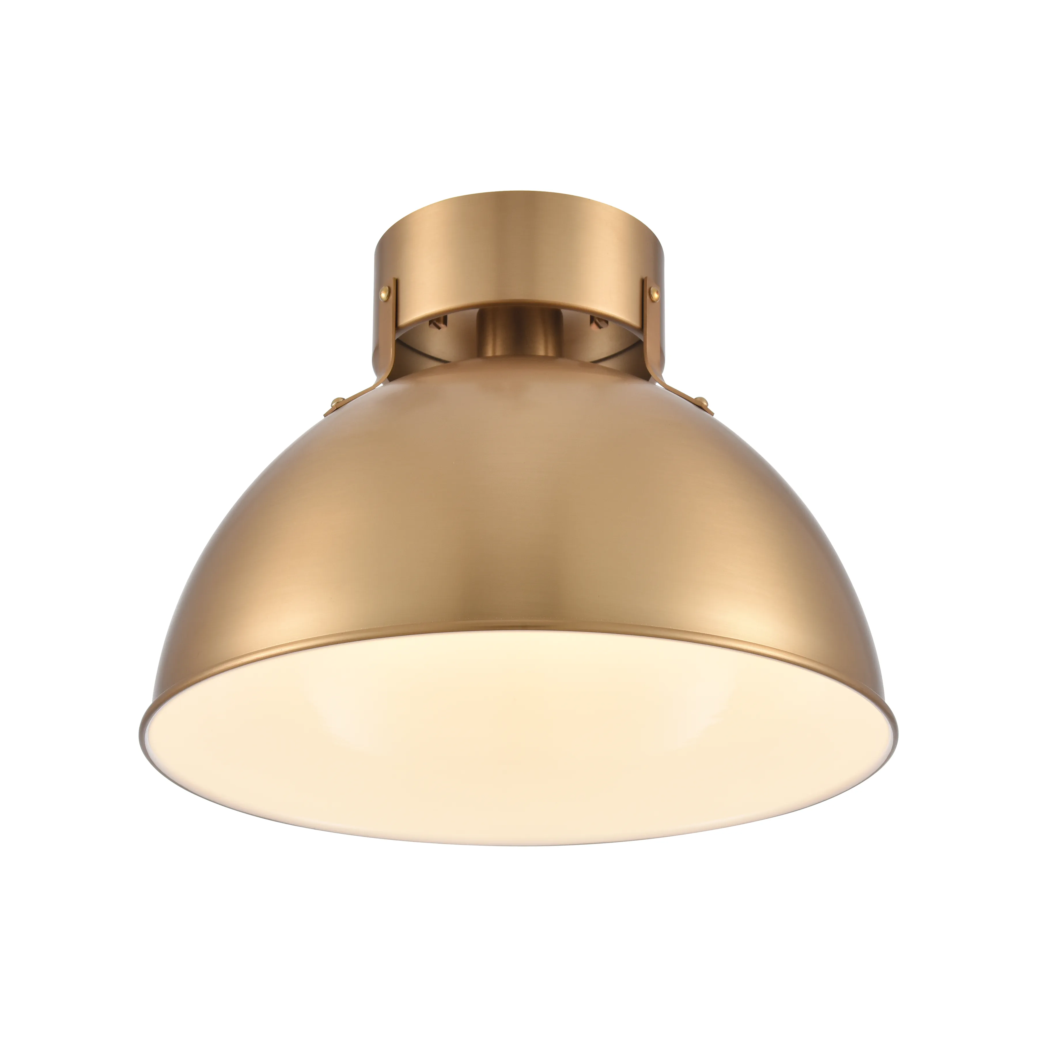 Zayne 12'' Wide 1-Light Semi Flush - Brushed Gold