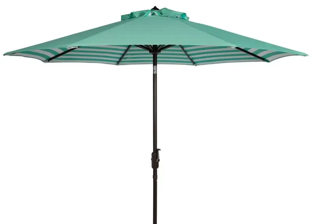 Athens inside Out Striped 9ft Crank Outdoor Auto Tilt Umbrella