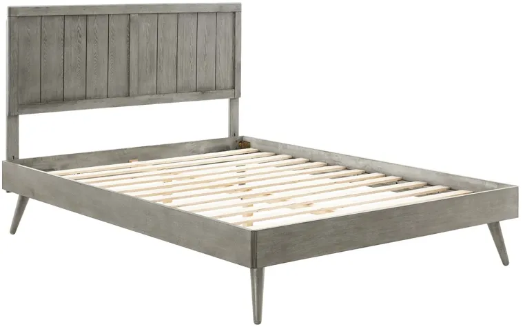 Alana Twin Wood Platform Bed With Splayed Legs