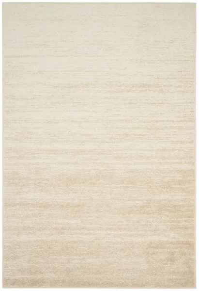 Adirondack Contemporary Champagne / Cream 6' X 6' Square Powerloomed Rug