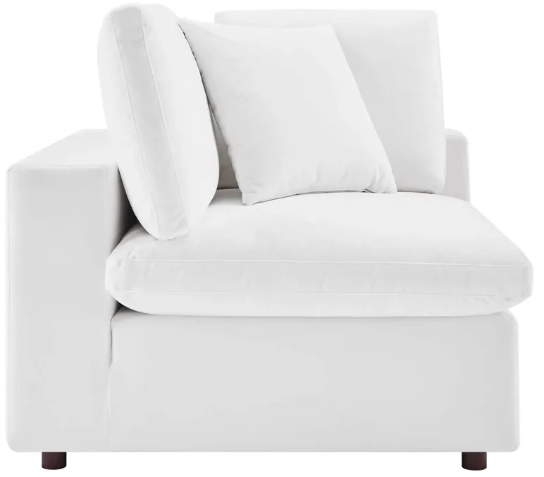 Commix Down Filled Overstuffed Performance Velvet Corner Chair