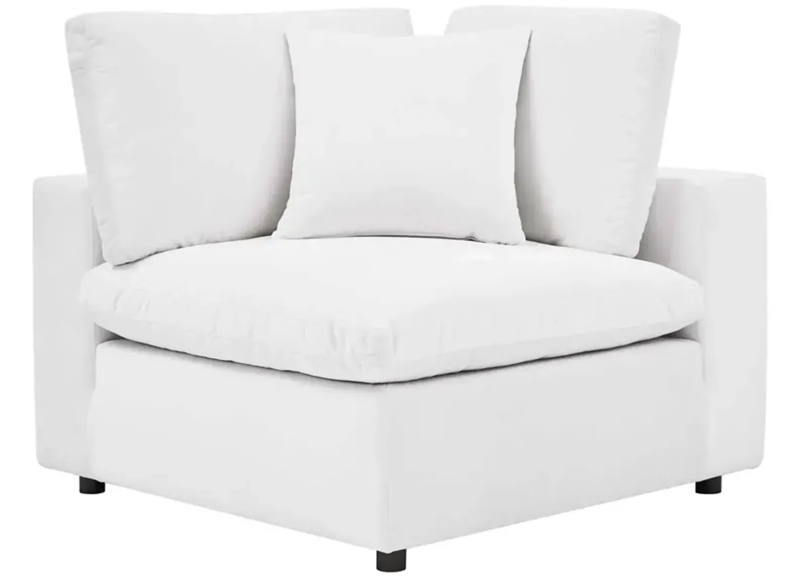 Commix Down Filled Overstuffed Performance Velvet Corner Chair