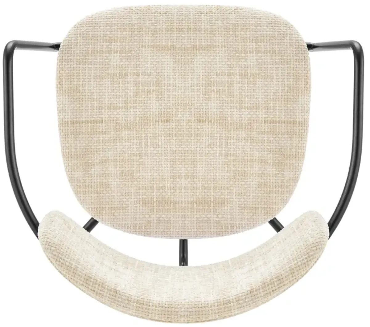 Alivia KD Fabric Dining Side Arm Chair, Allure Cream