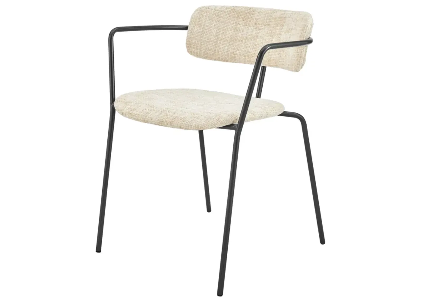 Alivia KD Fabric Dining Side Arm Chair, Allure Cream