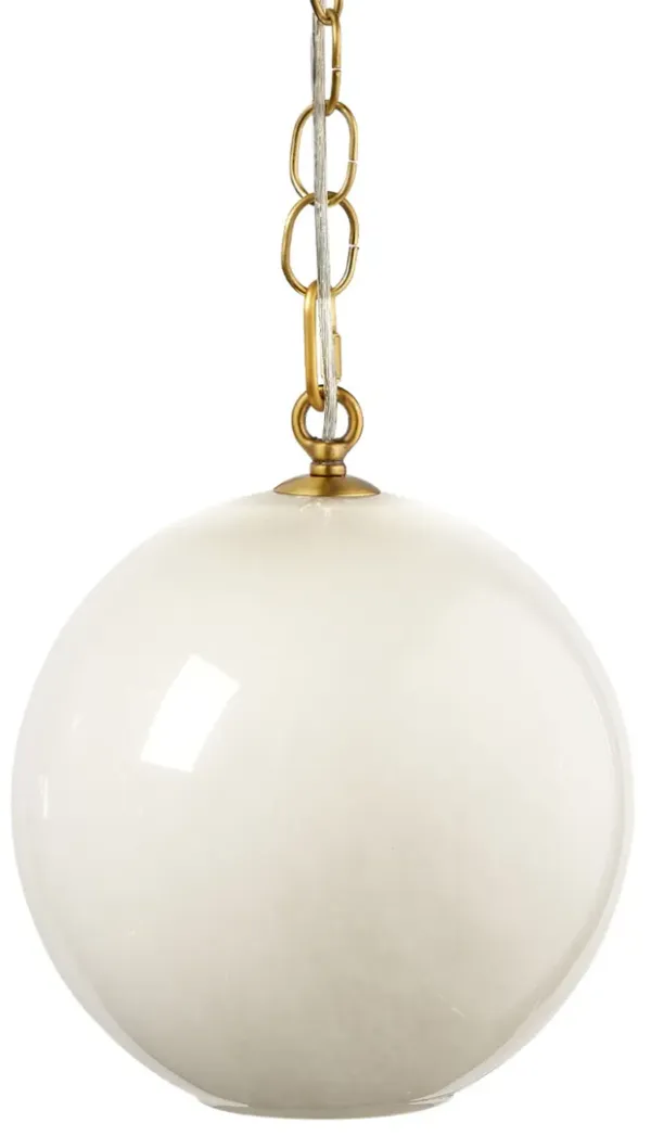 Camber 1-Light Blown Glass Pendant, Taupe