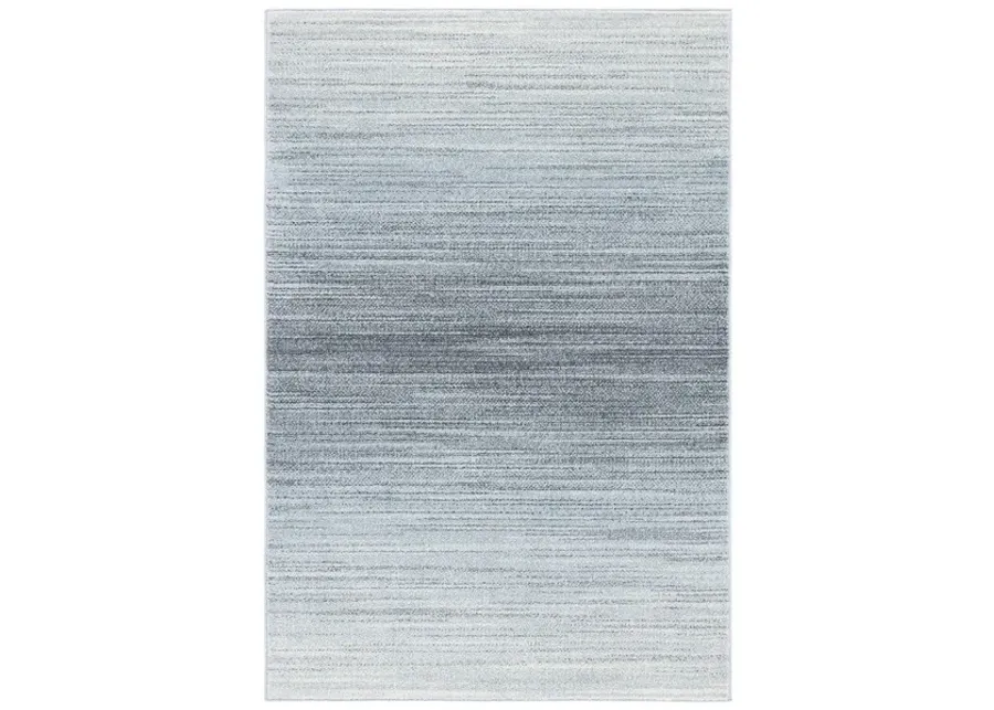 Adirondack Contemporary Grey / Light Grey 2'-6" X 6' Powerloomed Rug