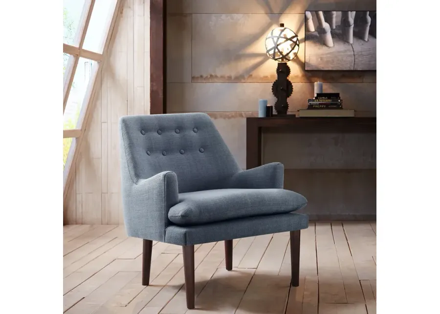 Madison Park Taylor Blue Mid-Century Accent Chair