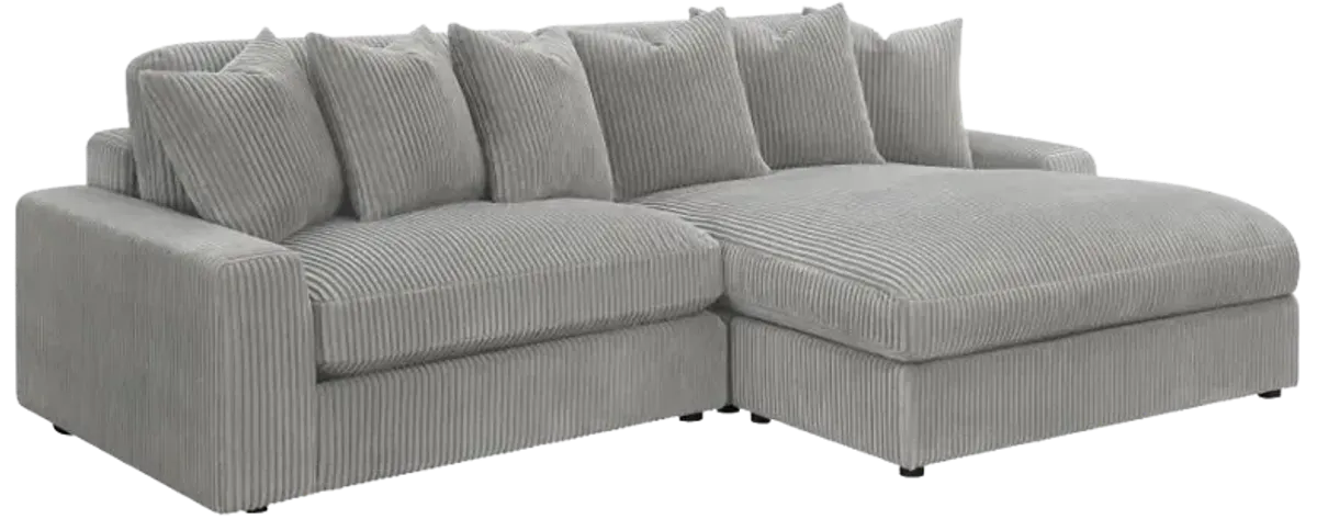 Aaron Upholstered Reversible Sectional Fog