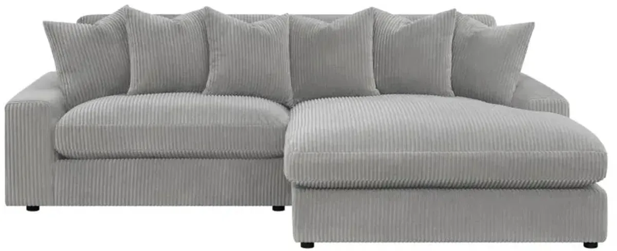 Aaron Upholstered Reversible Sectional Fog