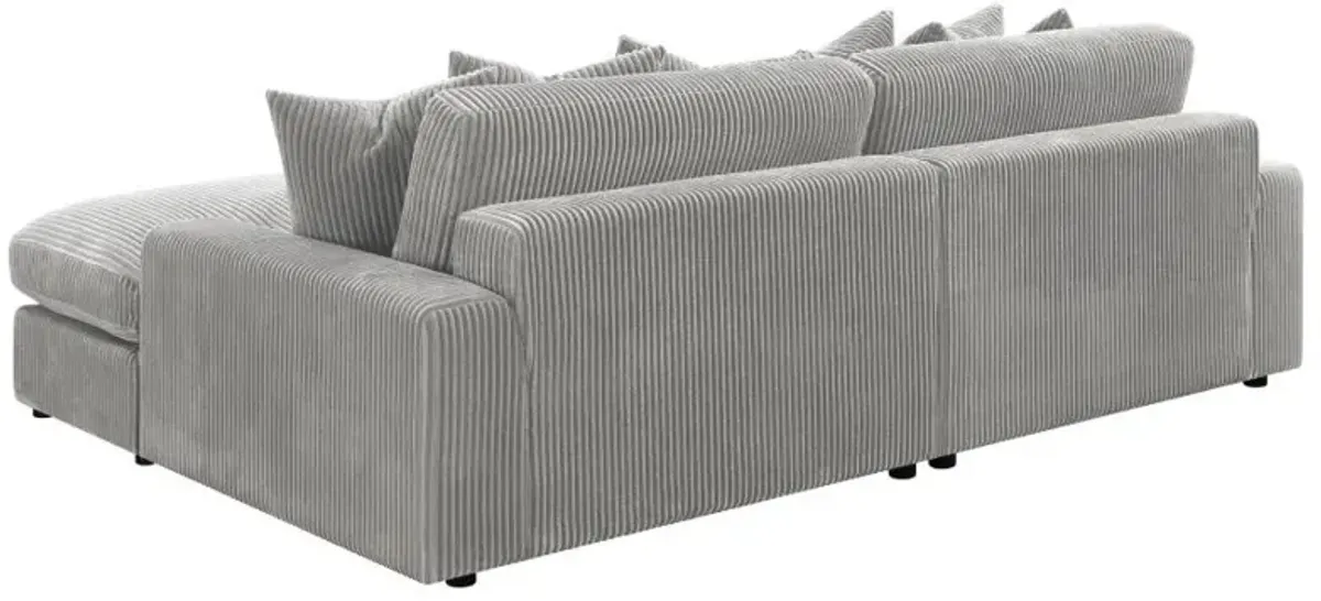 Aaron Upholstered Reversible Sectional Fog