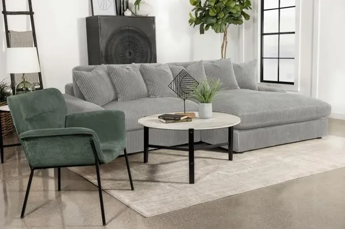 Aaron Upholstered Reversible Sectional Fog