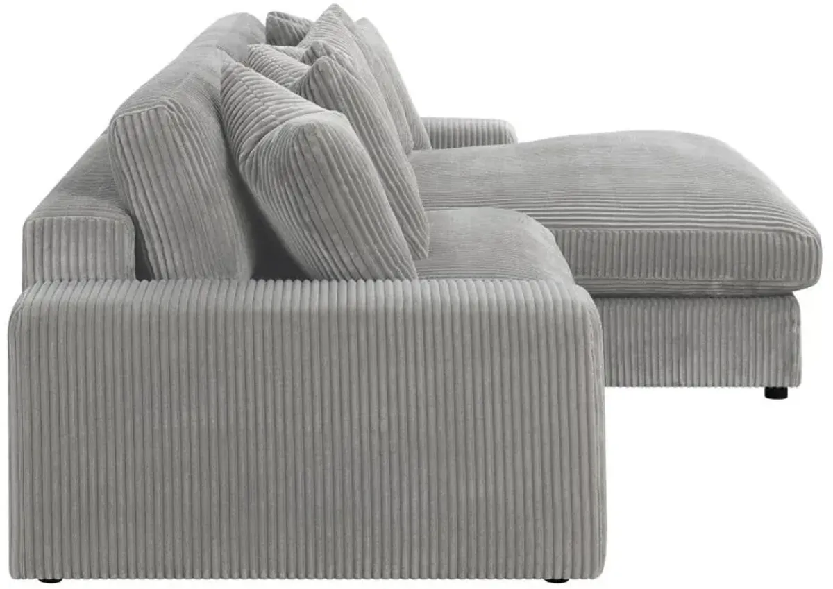 Aaron Upholstered Reversible Sectional Fog