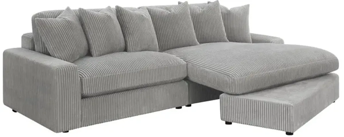 Aaron Upholstered Reversible Sectional Fog