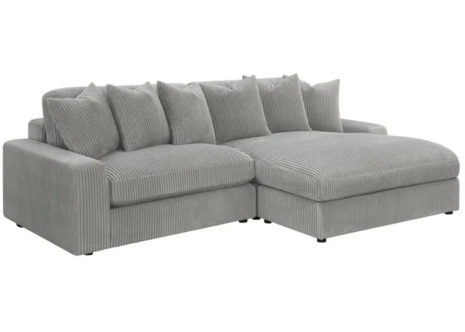 Blaine Upholstered Reversible Sectional Fog