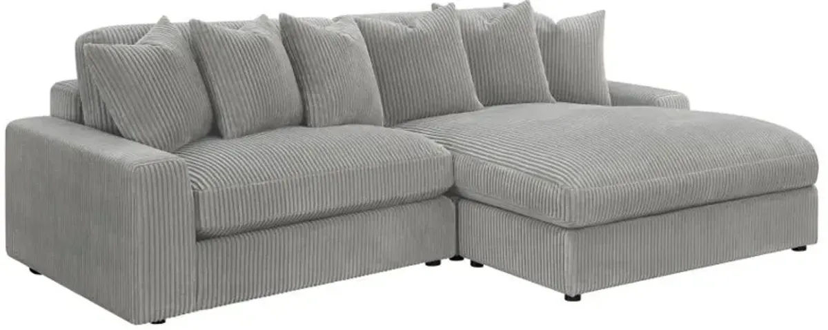 Blaine Upholstered Reversible Sectional Fog