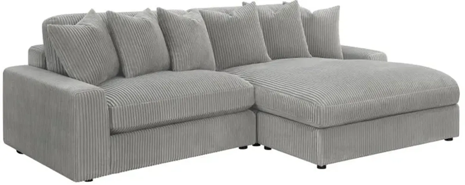 Aaron Upholstered Reversible Sectional Fog