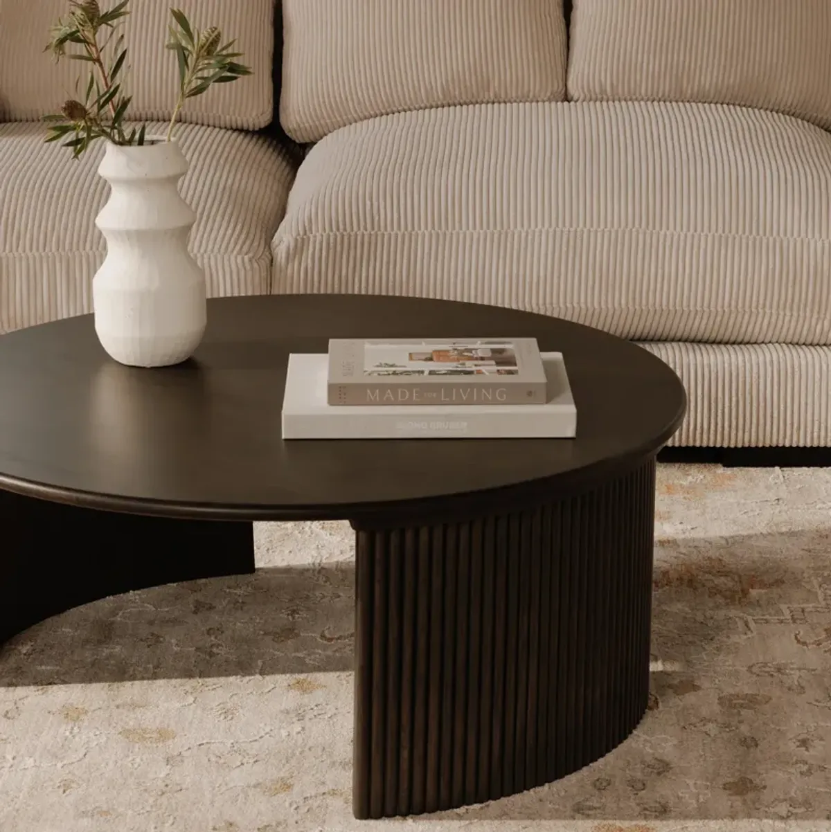 Penny Large Coffee Table Dark Brown