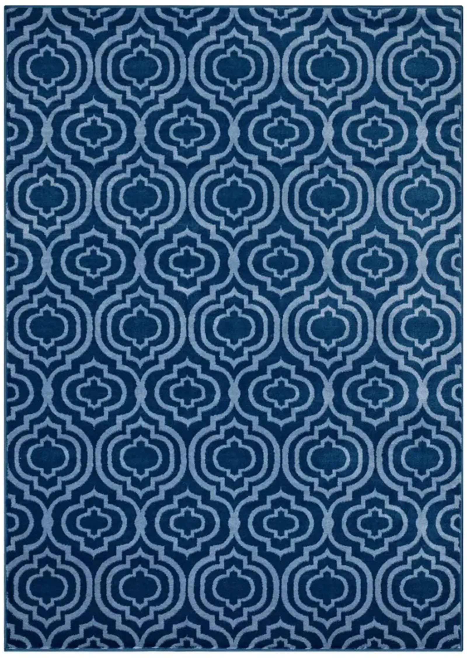 Frame Transitional Moroccan Trellis 5x8 Area Rug