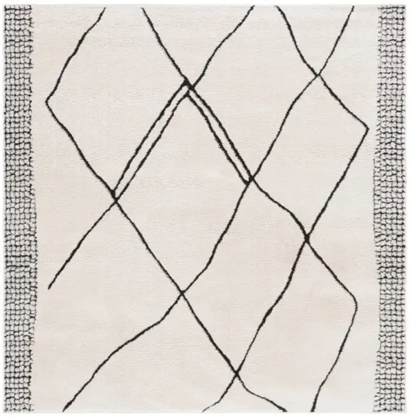 MELODY 104 Black 6'-7' X 6'-7' Square Square Rug