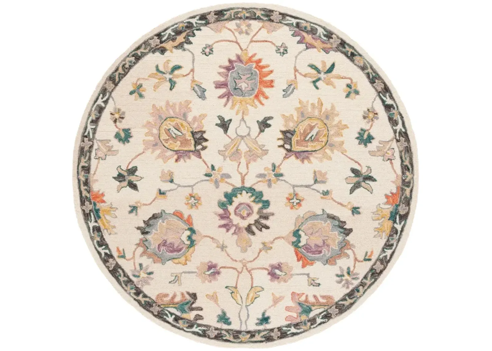 BLOSSOM 471 BEIGE  6' x 6' Round Round Rug