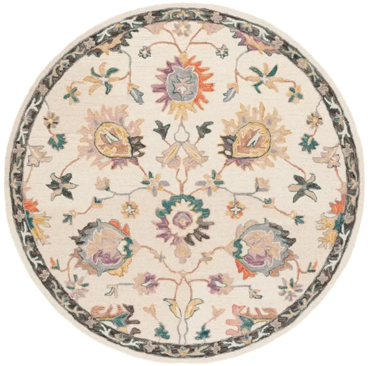 BLOSSOM 471 BEIGE  6' x 6' Round Round Rug