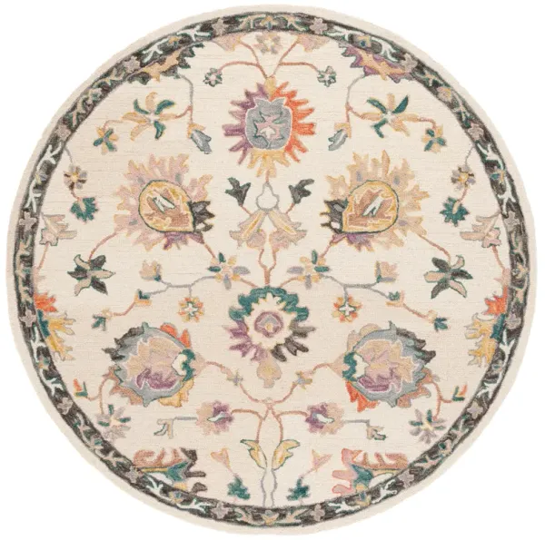 BLOSSOM Hand Tufted 6' x 6' Round area rug