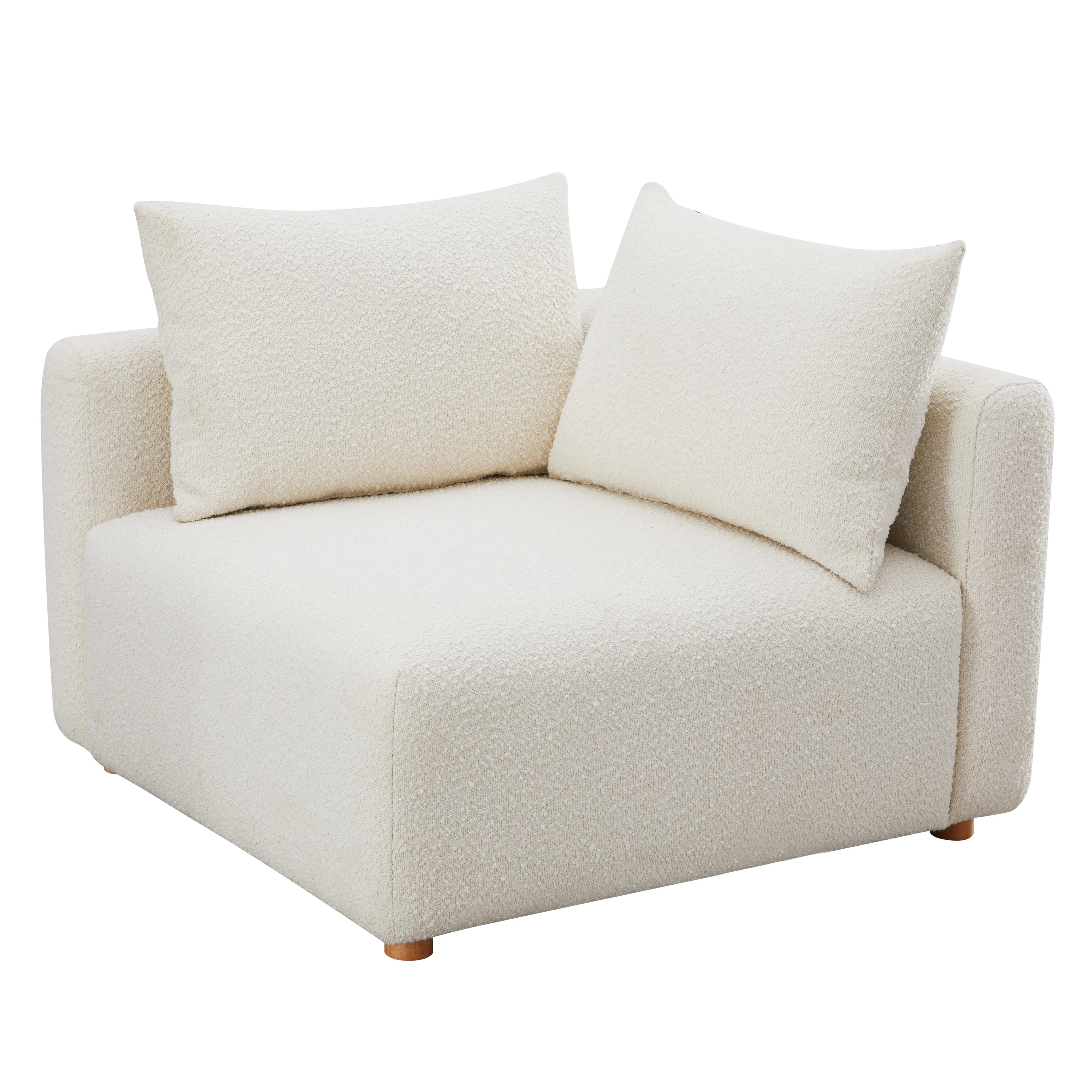 Hangover Cream Boucle Modular Corner Chair