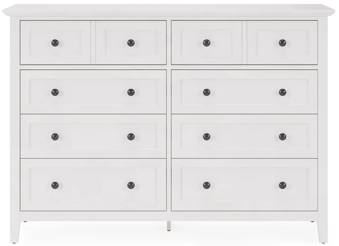 Grace Eight Drawer Dresser In Snowfall White (2024)