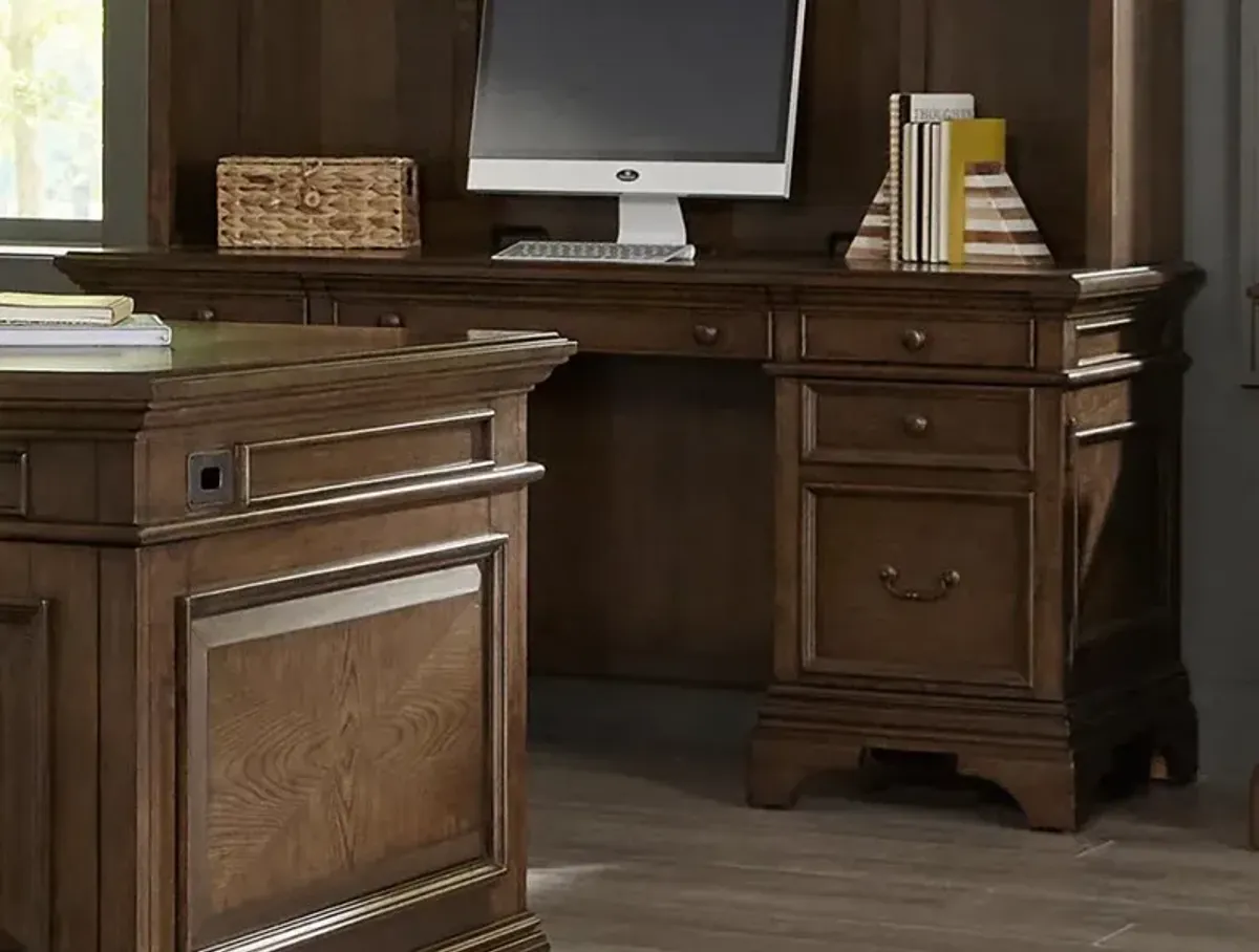 Hartshill Credenza with Power Outlet Burnished Oak