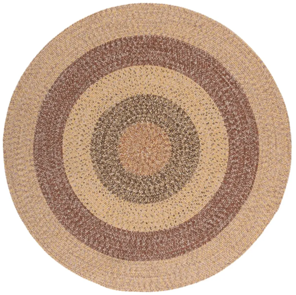 BRAIDED Hand Woven 3' x 3' Round area rug